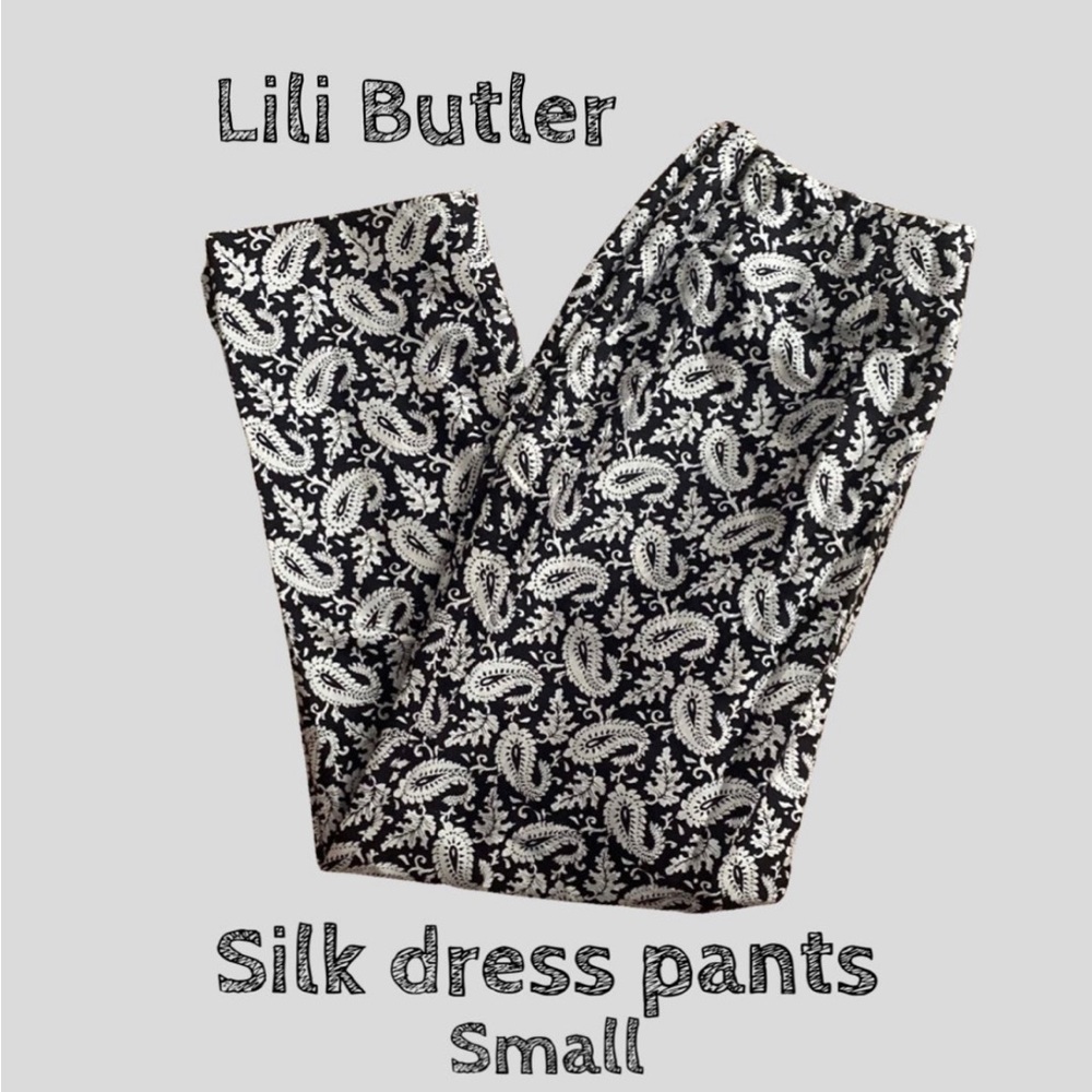 Lili Butler_Silk Paisley Dress Pants_SMALL 0